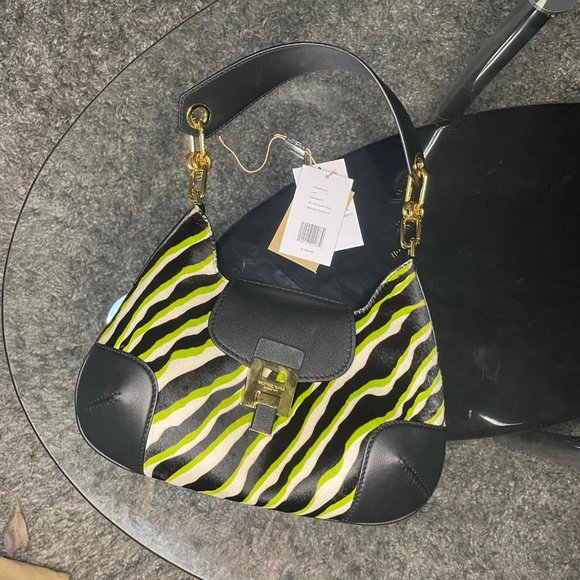 Michael Kors Collection - Medium Bancroft Zebra Calf Hair Bag - Picture 3 of 3